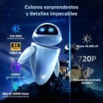 Mini Proyector Portátil 4K con 1080P Nativo, Android 11, WiFi 6 y Bluetooth 5.4, Corrección Trapecio Automática, HDMI/USB, Compatible con Teléfono y PC, Proyector para Cine en Casa