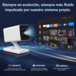 Mini Proyector Portátil 4K con 1080P Nativo, Android 11, WiFi 6 y Bluetooth 5.4, Corrección Trapecio Automática, HDMI/USB, Compatible con Teléfono y PC, Proyector para Cine en Casa
