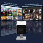 Mini Proyector Portátil 4K con 1080P Nativo, Android 11, WiFi 6 y Bluetooth 5.4, Corrección Trapecio Automática, HDMI/USB, Compatible con Teléfono y PC, Proyector para Cine en Casa