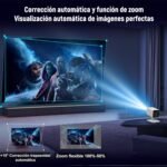 Mini Proyector Portátil 4K con 1080P Nativo, Android 11, WiFi 6 y Bluetooth 5.4, Corrección Trapecio Automática, HDMI/USB, Compatible con Teléfono y PC, Proyector para Cine en Casa