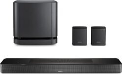 Bose Dolby Atmos Smart Soundbar, altavoz de barra de sonido Bluetooth con control de voz y Amazon Alexa integrado, funciona con Google Assistant, negro