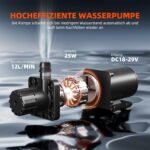 Kit de sistema de riego por goteo automático con cubo de 13 galones, bomba de agua de 25 W, sensor de nivel bajo, sistema de riego interior