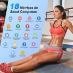 Báscula de Baño Inteligente con 8 Electrodos, Báscula de Bioimpedancia de Precisión, Báscula de Baño Digital, 18 Medidas Esenciales, para Andriod e iOS