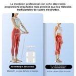 Báscula de Baño Inteligente con 8 Electrodos, Báscula de Bioimpedancia de Precisión, Báscula de Baño Digital, 18 Medidas Esenciales, para Andriod e iOS