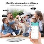 Báscula de Baño Inteligente con 8 Electrodos, Báscula de Bioimpedancia de Precisión, Báscula de Baño Digital, 18 Medidas Esenciales, para Andriod e iOS
