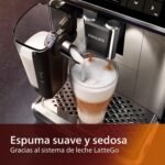 Philips Cafetera Superautomática Serie 5400 – Sistema de Leche LatteGo, 12 Variedades de Café, Pantalla Intuitiva, 4 Perfiles de Usuario, Cromo (EP5447/90)