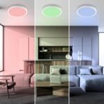 BRILONER – Lámpara de Techo LED Inteligente, Luz de Techo LED Wifi Regulable, Temperatura de Color Ajustable, Lámpara, Control por Voz, Lámpara de Salón, Lámpara de Dormitorio, 270x60mm