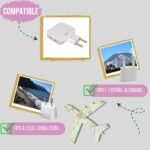 Pack de 3 enchufes de pared múltiples planos Thief con 3 enchufes y cabezal giratorio de 180°. Enchufe adaptador europeo y americano.