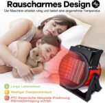 Calentador cerámico eléctrico de 3000W Calentador de taller de garaje con 2 niveles de calor