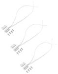 QWORK® 3pcs MC-38 Sensor de ventana de puerta con cable, Sensor de contacto de puerta de ventana de seguridad Alarma Interruptor de lámina magnética (NO)