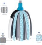 BLACK+DECKER BXFM0002GB Cabezal de trapeador de 3 acciones, adecuado para pisos duros, microfibra súper absorbente, fregador antiarañazos, limpia y pule, 13.75″ x 5.5″ x 4.3″, 63649