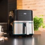 Cecotec Cecofry 5500 Pro Freidora de aire sin aceite 5,5 L con accesorios, 1700 W, Dietética y Digital, Táctil, Acabados en acero inoxidable, 8 modos, Pack de accesorios