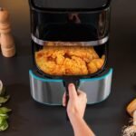 Cecotec Cecofry 5500 Pro Freidora de aire sin aceite 5,5 L con accesorios, 1700 W, Dietética y Digital, Táctil, Acabados en acero inoxidable, 8 modos, Pack de accesorios