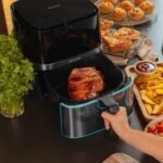 Cecotec Cecofry 5500 Pro Freidora de aire sin aceite 5,5 L con accesorios, 1700 W, Dietética y Digital, Táctil, Acabados en acero inoxidable, 8 modos, Pack de accesorios