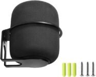 Soporte de pared de metal para HomePod 2023 de 2.ª generación/1.ª generación, soporte de ahorro de espacio compatible con HomePod 2.ª/1.ª con gestión de cables (negro)