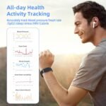 127+Ejercicio Fitness Tracker Actividad, IP68 Pulsera Inteligente D’activité, Actividad Fitness Tracker Hombre Mujer, Monitoreo de presión arterial 24/7, SpO2, Frecuencia, Sueño, Estrés, Salud
