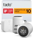 tado tado° X Termostato Inteligente para Radiador, Kit de Inicio con Bridge X, Aplicación y Altavoz Inteligente (Alexa, Siri, Asistente de Google), Fácil Instalación