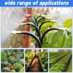 Sistema de riego automático de jardín de 360°, kit de riego de jardín, boquilla flexible ajustable, para patio de nebulización de césped, gran patio trasero(15m)