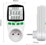 Retoo Medidor de Consumo Eléctrico 3600W, Medidor de Consumo Eléctrico para Enchufe, Medidor de Potencia Enchufe con Pantalla LCD, Medidor de Potencia, Protección contra Sobrecarga