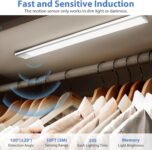 Luz de Armario Recargable con Sensor de Movimiento, Lámpara LED Adhesiva Regulable de 41 cm 6000 K, Luz Nocturna para Cocina, Gabinete, Escaleras, Sótano, Garaje-1PCS