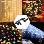 Distribuidor de luz de cadena en forma de 1 a 3 Y, IP65 impermeable, Plug and Play, cable de extensión exterior de 2 pines para luces de cortina, luces de Navidad, luces de jardín