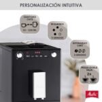 Melitta Solo E950-101, Cafetera Superautomática con Molinillo, 15 Barras, Café Espresso en Grano, Limpieza Automática, Personalizable, Negra