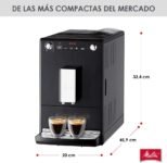 Melitta Solo E950-101, Cafetera Superautomática con Molinillo, 15 Barras, Café Espresso en Grano, Limpieza Automática, Personalizable, Negra