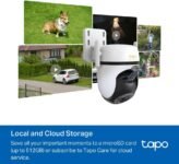 Tapo C530WS – Cámara de Seguridad Exterior 360° 3K 5MP, Visión Nocturna a Color, Resistencia IP66, Alarma Sonido/Luz, Detección AI, Almacenamiento en la Nube/SD 512GB, Audio Bidireccional