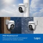 Tapo C530WS – Cámara de Seguridad Exterior 360° 3K 5MP, Visión Nocturna a Color, Resistencia IP66, Alarma Sonido/Luz, Detección AI, Almacenamiento en la Nube/SD 512GB, Audio Bidireccional