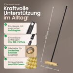 Cepillo de madera de 4 piezas con cerdas roscadas y mango roscado, cepillo de fregar PPN, ideal para limpiar balcones, terrazas, jardines, interiores y exteriores