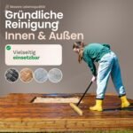 Cepillo de madera de 4 piezas con cerdas roscadas y mango roscado, cepillo de fregar PPN, ideal para limpiar balcones, terrazas, jardines, interiores y exteriores