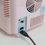 Flamingueo Nevera Pequeña 10L – Mini Nevera Espejo y Luz LED, Nevera 12V/220V, Función Frío y Calor, Nevera Cosmética, Nevera Cuidado de la Piel, Mini Nevera