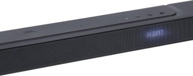 JBL Bar 300 Barra de sonido compacta de 5.0 canales, MultiBeam y Dolby Atmos, sonido envolvente 3D, con AirPlay, Alexa Multi-Room Music y Chromecast, negro
