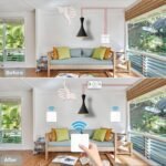 Kit de interruptor de luces inalámbrico, transmisor de interruptor de pared inalámbrico extraíble, rango de radio de 100 m para dispositivos de iluminación de hasta 2300 W (2 a 1)