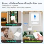 Kit de interruptor de luces inalámbrico, transmisor de interruptor de pared inalámbrico extraíble, rango de radio de 100 m para dispositivos de iluminación de hasta 2300 W (2 a 1)