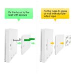 Kit de interruptor de luces inalámbrico, transmisor de interruptor de pared inalámbrico extraíble, rango de radio de 100 m para dispositivos de iluminación de hasta 2300 W (2 a 1)