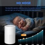 Purificador de aire con filtro HEPA, sistema de 3 etapas (prefiltro + HEPA + carbón activo) elimina alergias, elimina el olor alérgico al polen y la caspa de mascotas, humo, 37 dB