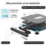 Báscula de Grasa Corporal Báscula de Baño Báscula Inteligente Monitor de Composición Corporal, 18 Medidas Esenciales, Pantalla LED, Diseño de Esquina Redonda, para Andriod e iOS, 180kg…