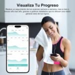 Báscula de Grasa Corporal Báscula de Baño Báscula Inteligente Monitor de Composición Corporal, 18 Medidas Esenciales, Pantalla LED, Diseño de Esquina Redonda, para Andriod e iOS, 180kg…
