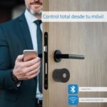 Nivian Bluetooth Smart Lock, Apertura remota sin llave, Creación temporal de llave virtual, Función de cierre automático, Fácil instalación (NV-SMARTLOCK)