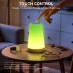 Auxmir Lámparas de Noche WiFi, Lámpara de Mesa LED, Compatible con Alexa y Google Home, Luz Nocturna 256 Colores, Control Táctil y App Tuya Smart/Smart Life, Solo 2.4GHz