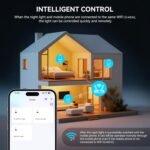 Auxmir Lámparas de Noche WiFi, Lámpara de Mesa LED, Compatible con Alexa y Google Home, Luz Nocturna 256 Colores, Control Táctil y App Tuya Smart/Smart Life, Solo 2.4GHz