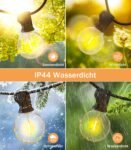 Guirnalda de Luces Exterior 30m – Guirnalda de Luces LED 40 + 2 Bombillas G40 Impermeable Jardín Regulable Guirnalda Iluminación Lámparas Exteriores Terraza Patio Pérgolas