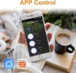 Offgridtec Regleta Inteligente WiFi con 3 Tomas, App Controlada por Smart Life/Tuya, Monitoreo de Energía en Tiempo Real, Temporizador y Escenas, Compatible con Alexa/Google Home, 16A/3680