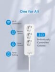 Offgridtec Regleta Inteligente WiFi con 3 Tomas, App Controlada por Smart Life/Tuya, Monitoreo de Energía en Tiempo Real, Temporizador y Escenas, Compatible con Alexa/Google Home, 16A/3680