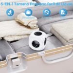 Enchufe de cubo 5 en 1, enchufe múltiple de 3680W, enchufes de ladrón 5AC, enchufes de regleta de enchufes para oficina, cocina y dormitorio