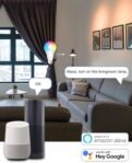 ANTELA Bombilla LED Inteligente E27 Wifi 9W Compatible con Google Home/Alexa, Bombilla RGB (2700K-6500K) Luces Colores Regulables, Control Remoto, Control por Voz, Ahorro de Energía, Pack 2