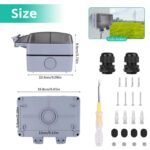 Toma Exterior Impermeable con Interruptor y Luz Indicadora, Toma IP66, Toma Resistente a Superficies para Cocina, Baño, Garaje, Piscina y Jardín