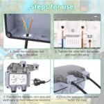 Toma Exterior Impermeable con Interruptor y Luz Indicadora, Toma IP66, Toma Resistente a Superficies para Cocina, Baño, Garaje, Piscina y Jardín