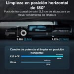 roborock F25 Ace Combo Fregona Húmeda y Seca, 5 en 1, Inalámbrica, 20.000 Pa, Autolimpieza a 90°C y Secado Rápido, Ruedas Asistidas, Autonomía 60 min, WiFi, Diseño Plano 180°